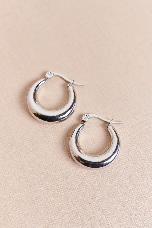 Stainless Steel Creole 23mm “Wide” - Silver
