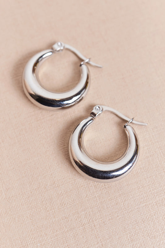 Stainless Steel Creole 32mm “Wide” - Silver