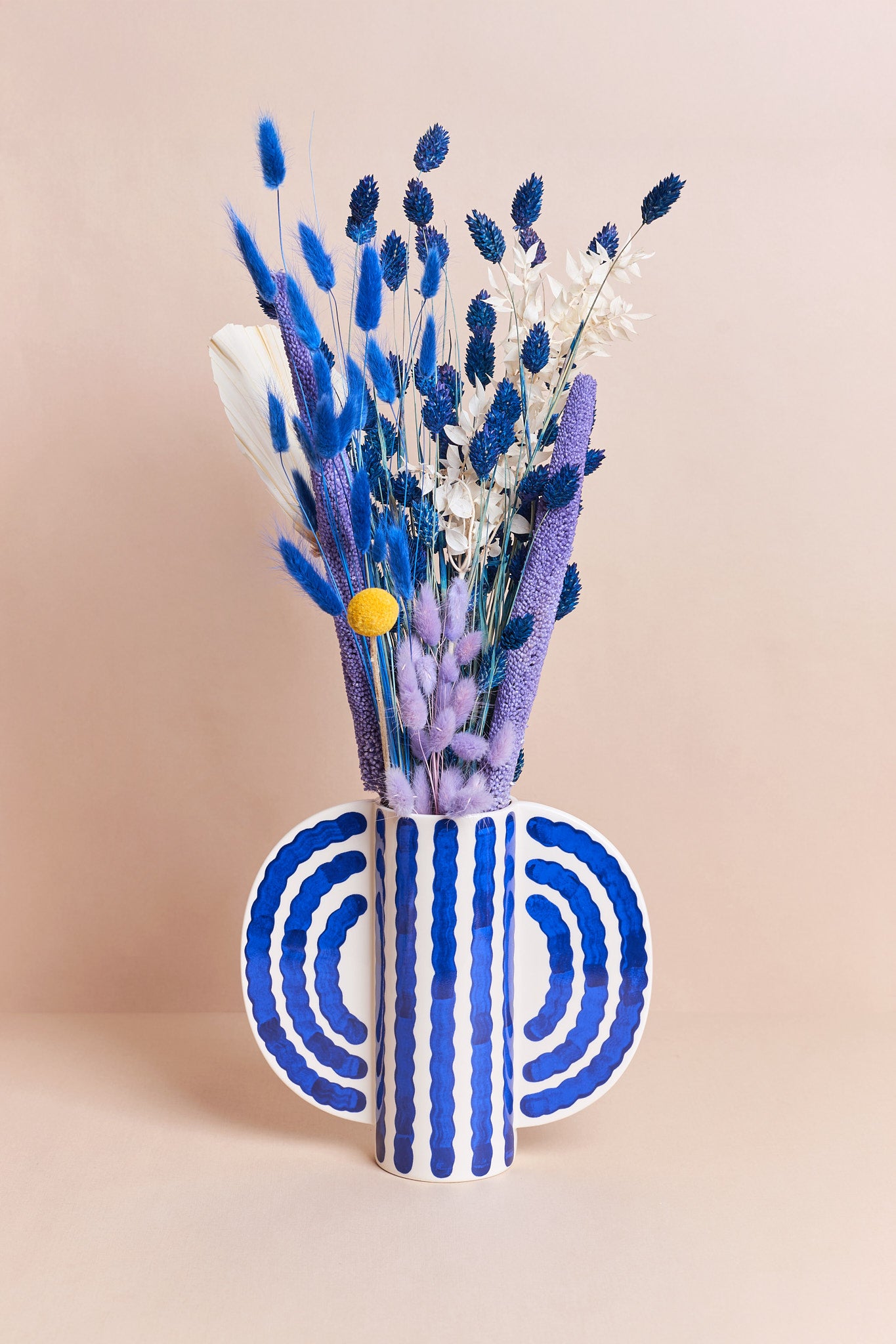 Blue Butterfly Ceramic Vase