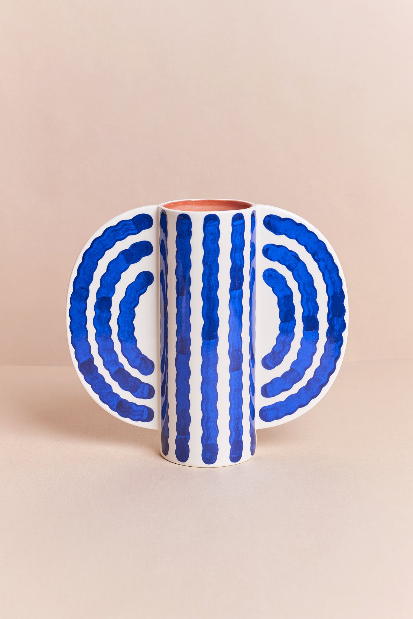 Blue Butterfly Ceramic Vase