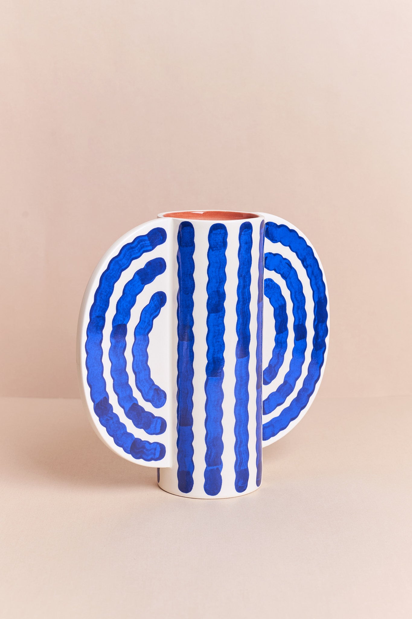 Blue Butterfly Ceramic Vase
