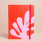 Lined Notebook - Arty - Red Pink