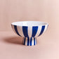 Striped Ceramic Fruit Bowl