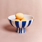 Striped Ceramic Fruit Bowl