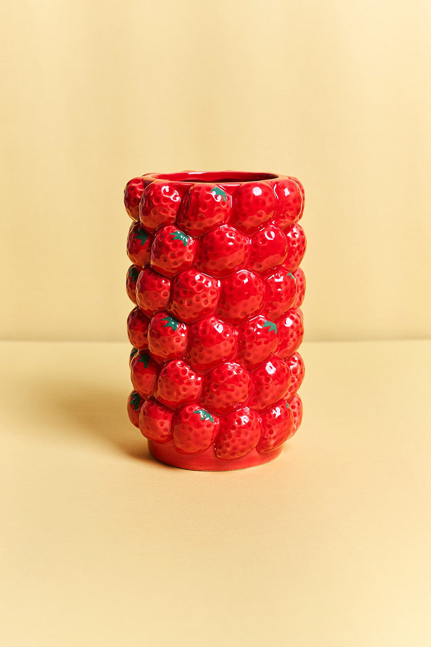Strawberry Ceramic Vase