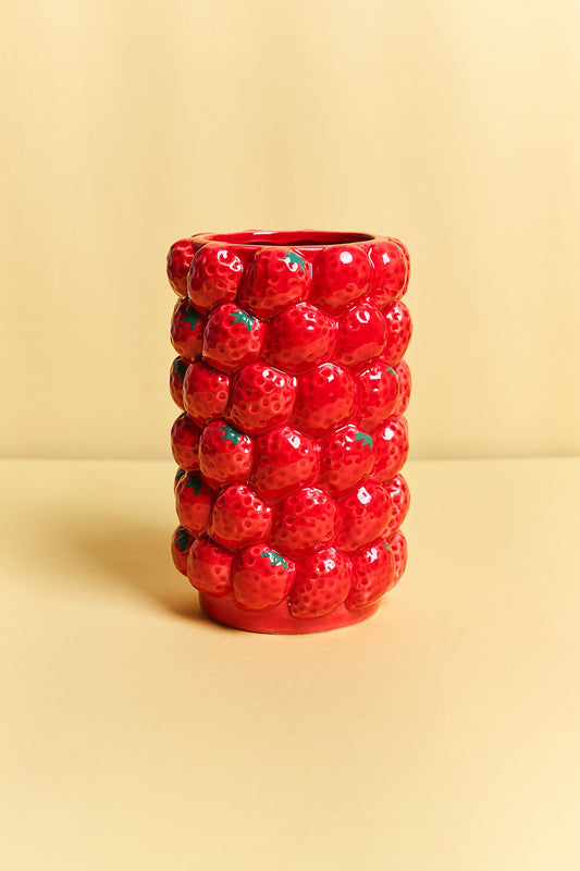 Strawberry Ceramic Vase