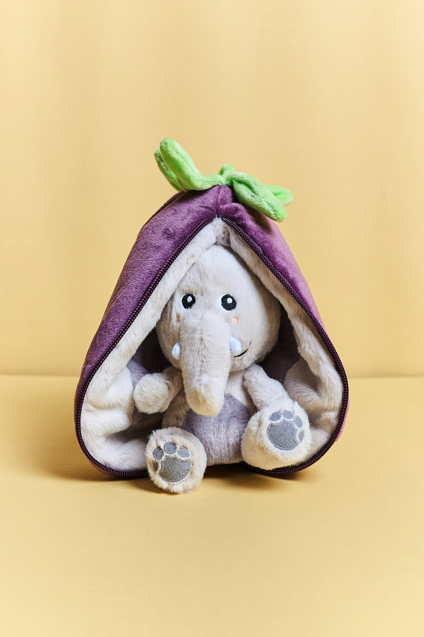 Elephant in Eggplant Plushy