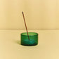 Glass Incense Holder - Green