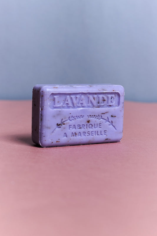 Marseille Lavender Scrub Soap 125g