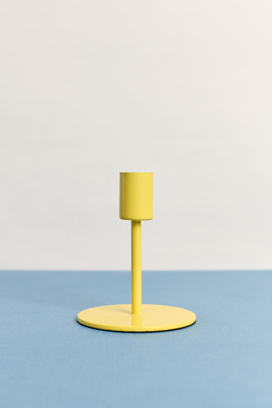 Tall Neon Yellow Candleholder