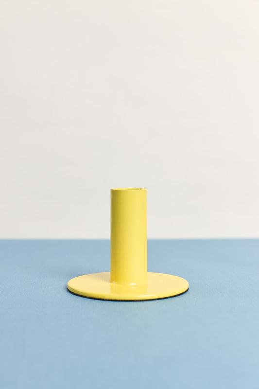 Metal Yellow Candleholder