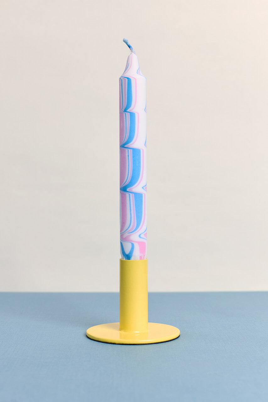 Metal Yellow Candleholder