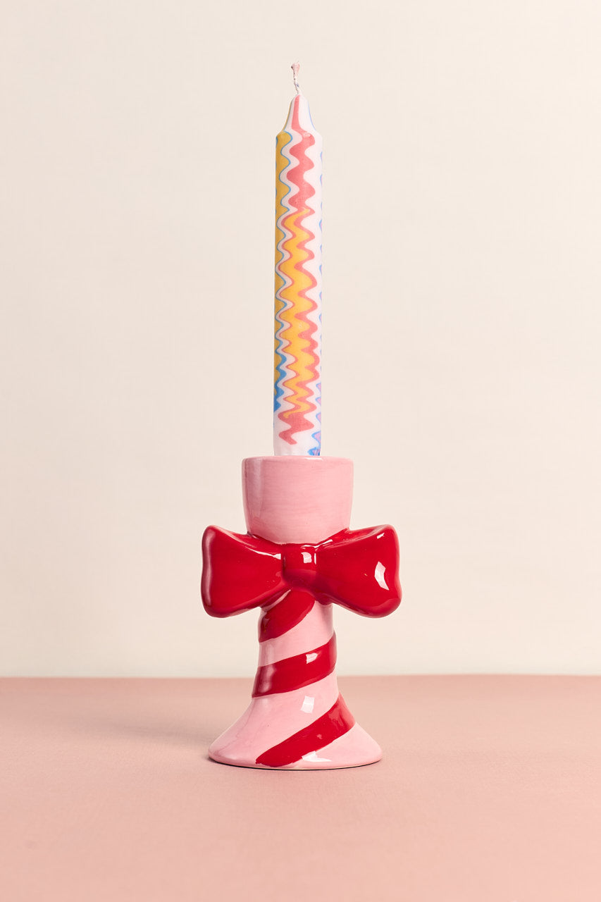 Ceramic Bow Candleholder