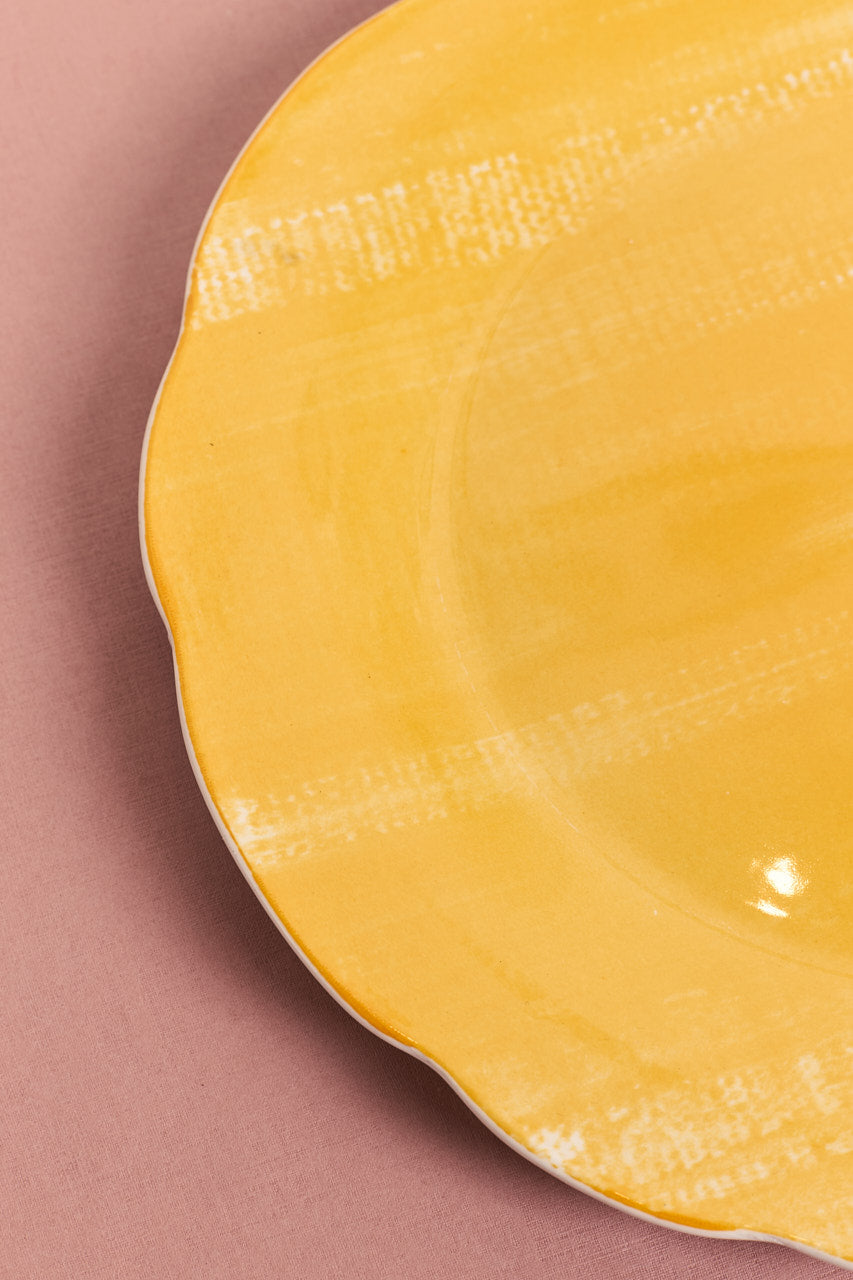 Yellow Ceramic Dinner Plate