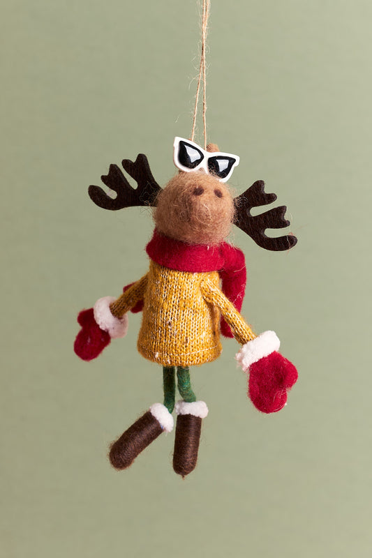 Cool Deer - Felt Ornament