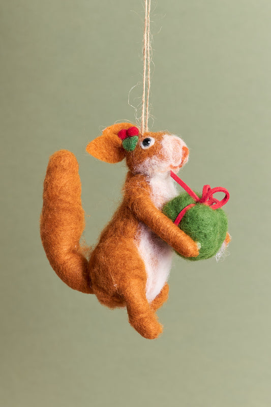 The Gifted Squirrel - Felt Ornament