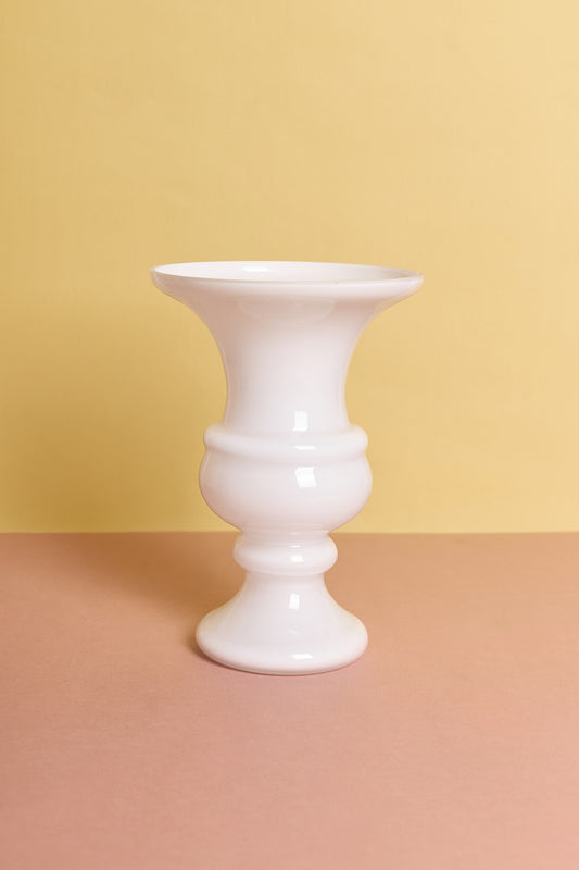 White vase on a gradient background