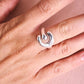 Silver Buckle Hammered Ring