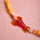 Glass Lobster Beaded Necklace - Orange