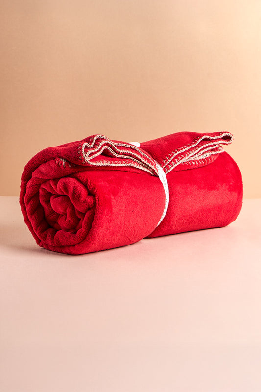 Polar Fleece Blanket - Red
