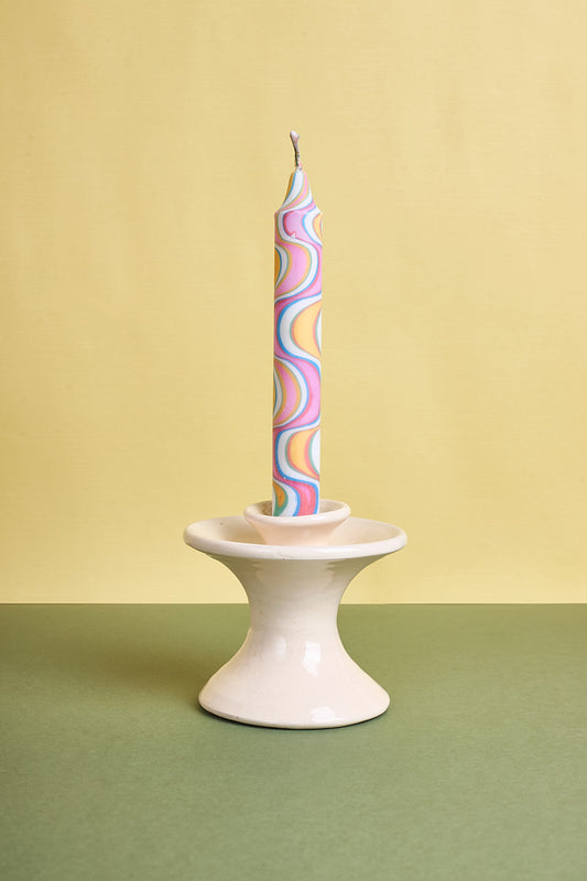 Rainbow Marble Candle