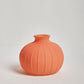 Rounded Glass Vase - Orange