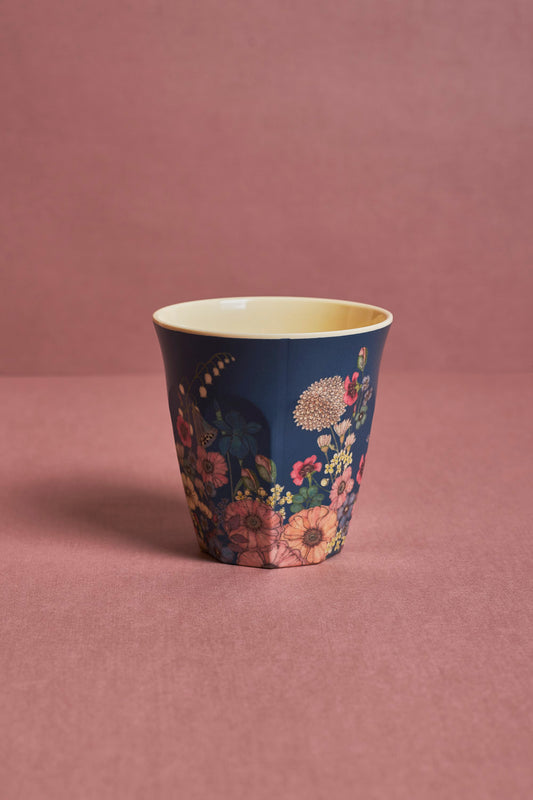 Blue Flowers Melamine Cup