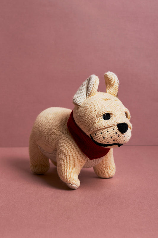Knitted Bulldog Plush Toy