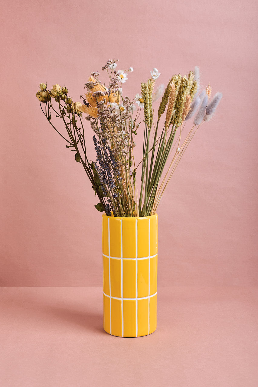 Yellow Tile Vase