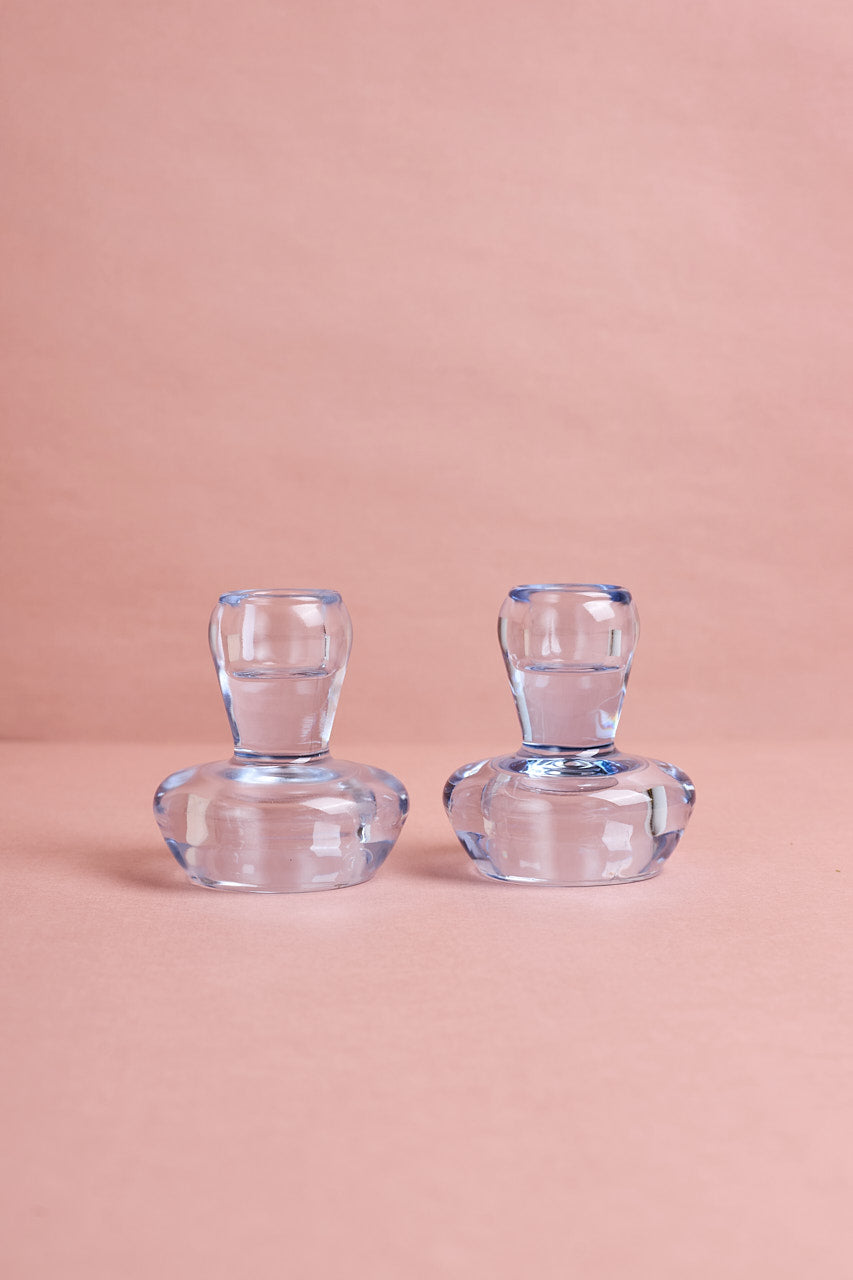 Mushroom Candle Holder Set - Blue