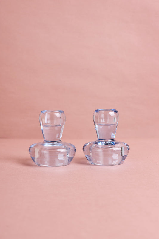 Mushroom Candle Holder Set - Blue