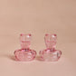 Mushroom Candle Holder Set - Pink
