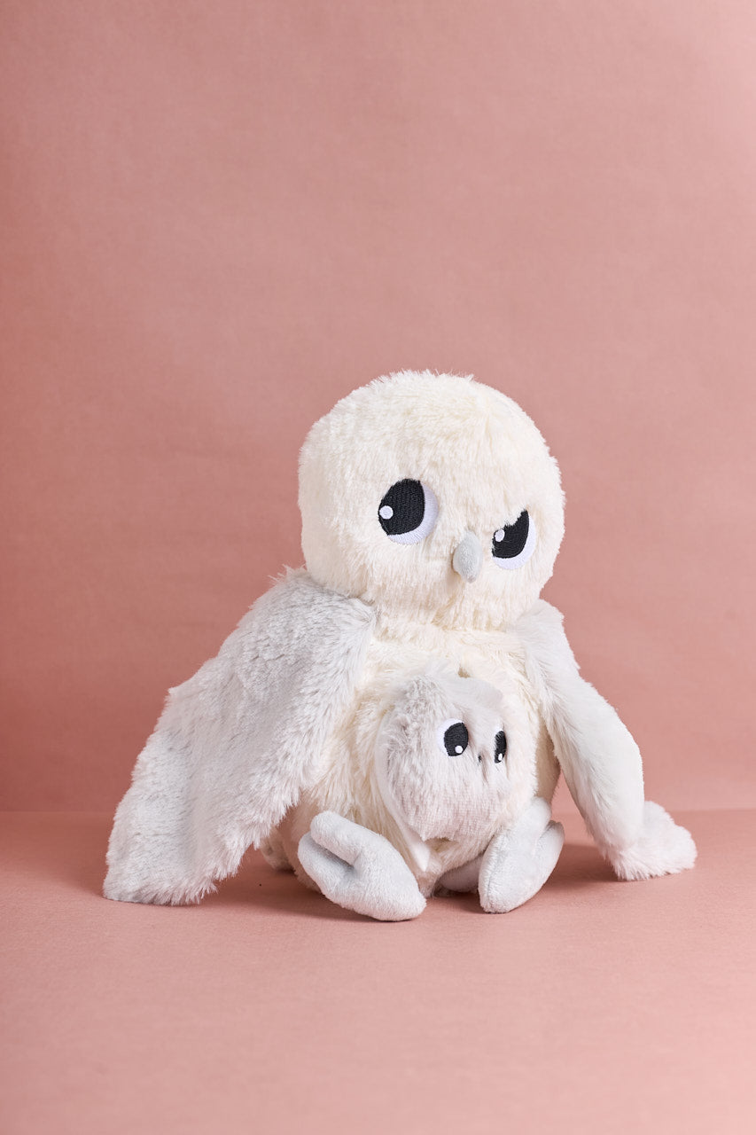 Snow Owl Mum & Baby Plushy