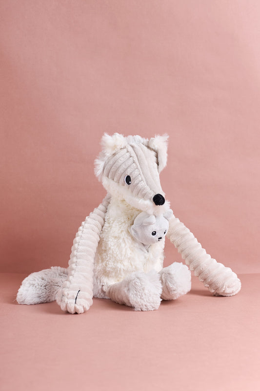 Snow Fox Mom & Baby Plushy