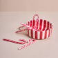 Ceramic Bowl - Ruby Red Stripes