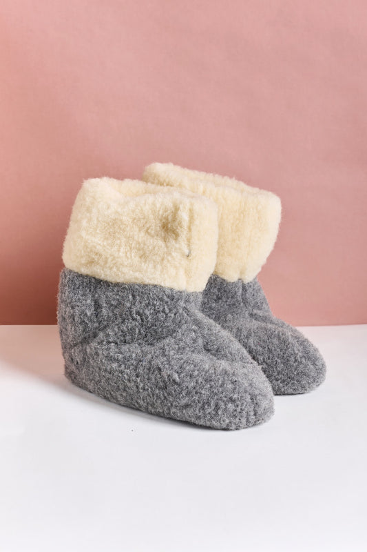 Tall Wool Slippers - Graphite