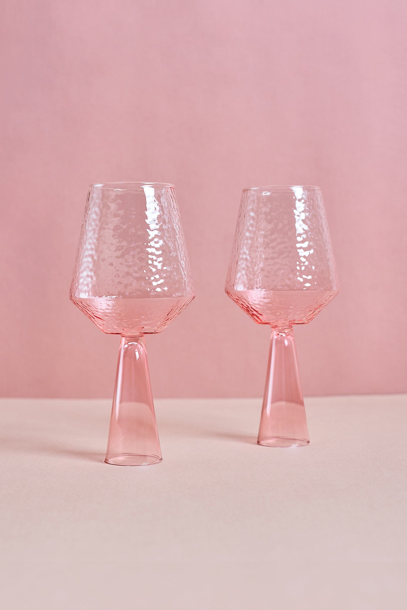 Wine Glass - Pink, Set of 2