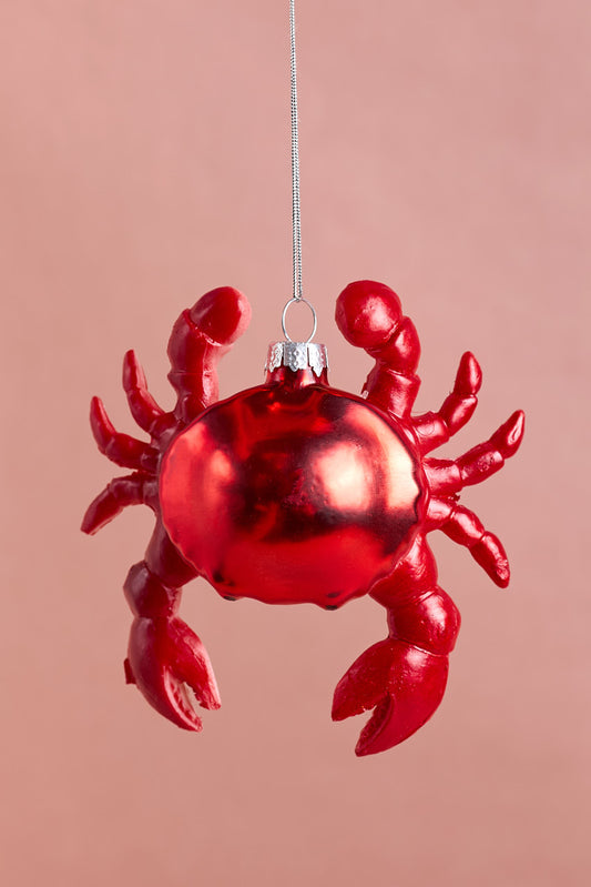 Glass Crab Ornament