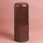 Miss Grey Ribbed Glass Vase