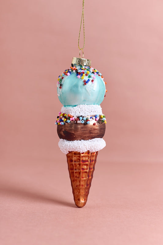 Glass Ice Cream Ornament