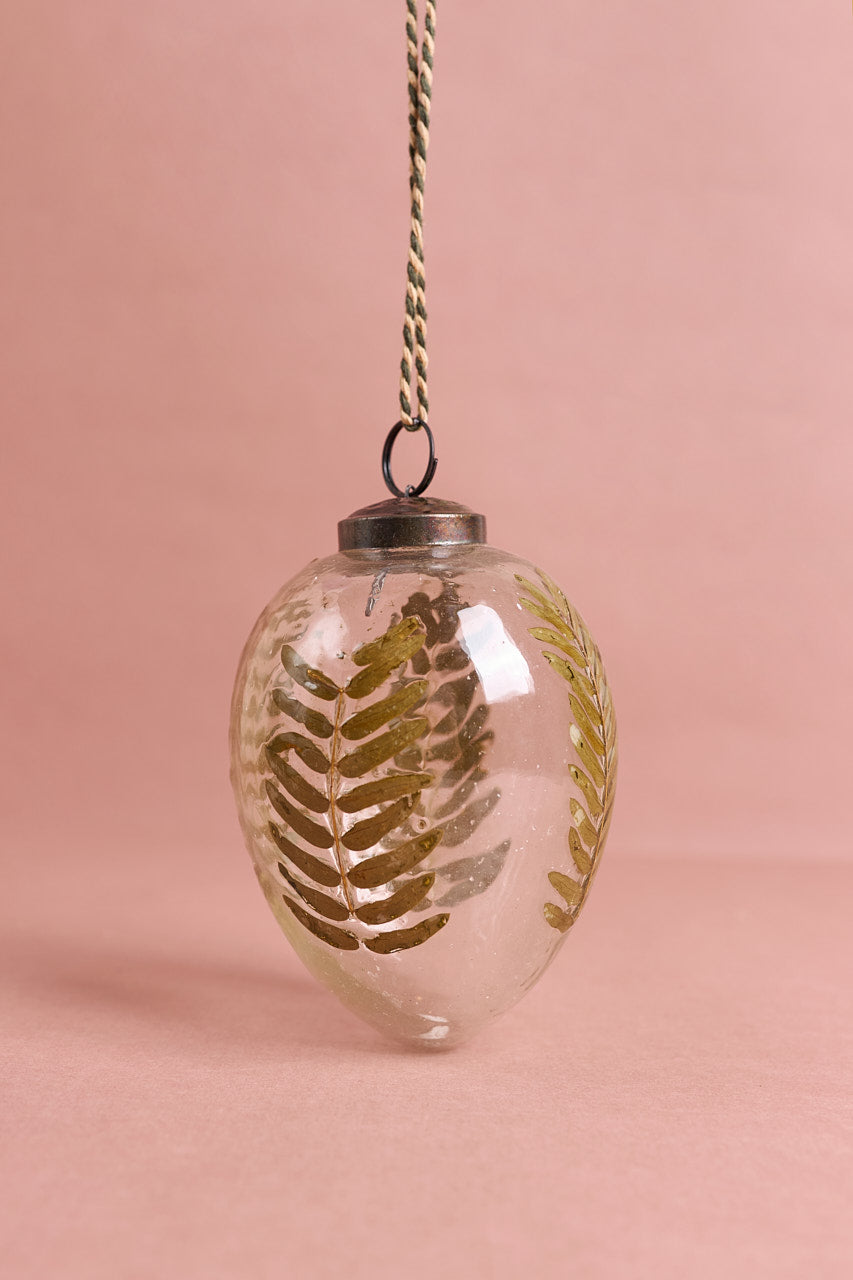 Glass Leaf Ornament