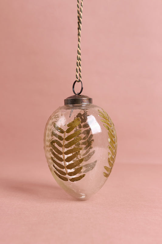 Glass Leaf Ornament