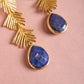 Golden Lapis Lazuli Earrings