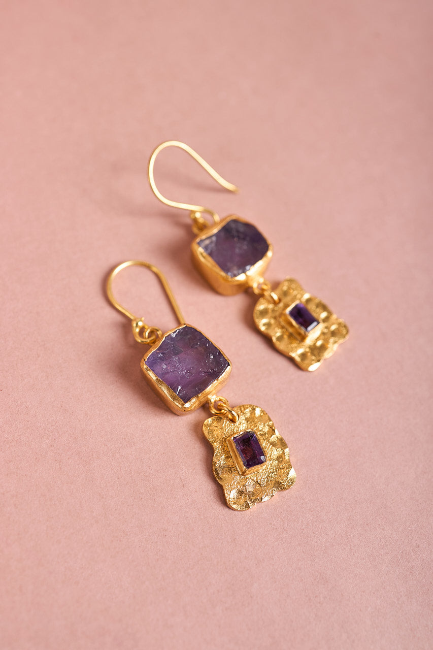 Goddess Amethyst Earrings