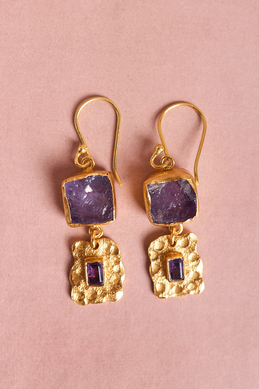 Goddess Amethyst Earrings