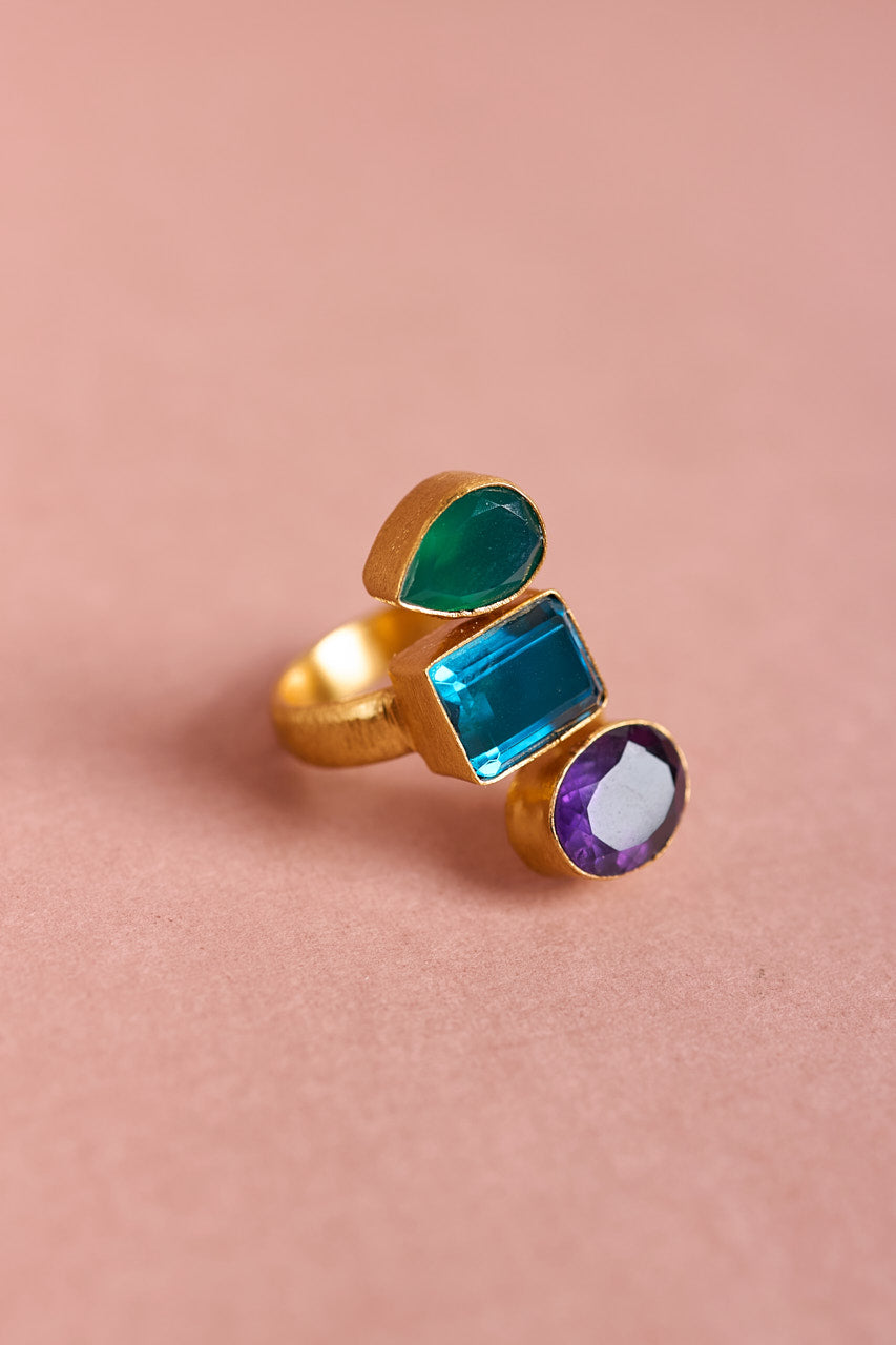 Siena Triple Stone Ring