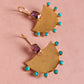 Amethyst and Turquoise Babilonia Earrings
