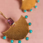 Amethyst and Turquoise Babilonia Earrings