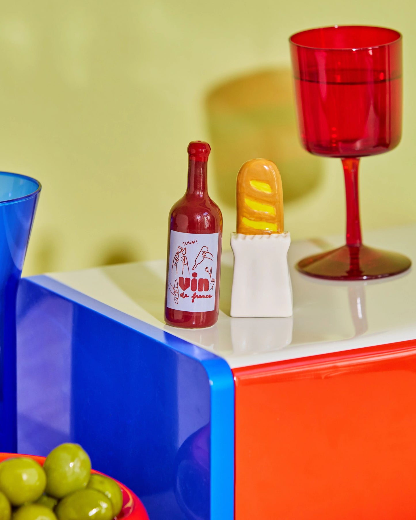 Wine & Baguette Salt and Pepper Shakers