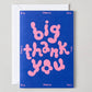Big Thank You Embossed Greetings Card